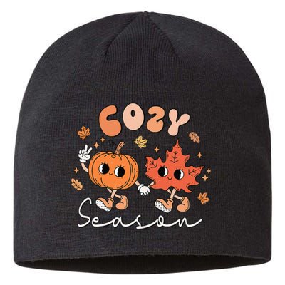 Autumn Harvest Vintage Vibes Retro Pumpkin Farming Sustainable Beanie