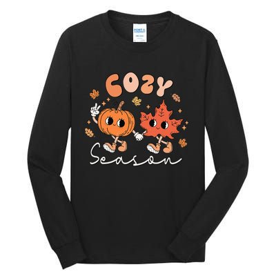 Autumn Harvest Vintage Vibes Retro Pumpkin Farming Tall Long Sleeve T-Shirt