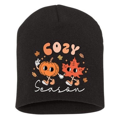 Autumn Harvest Vintage Vibes Retro Pumpkin Farming Short Acrylic Beanie