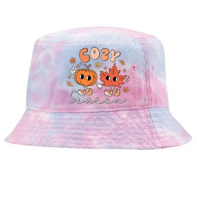 Autumn Harvest Vintage Vibes Retro Pumpkin Farming Tie-Dyed Bucket Hat