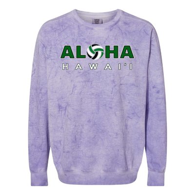 Aloha Hawaii Volleyball Colorblast Crewneck Sweatshirt