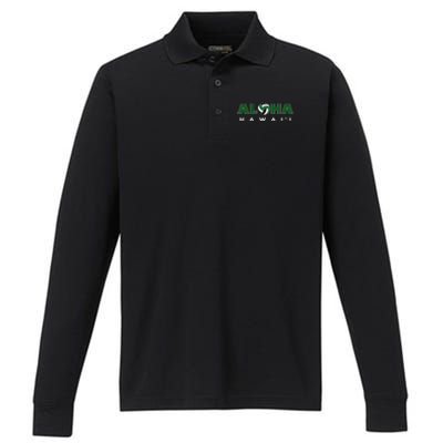 Aloha Hawaii Volleyball Performance Long Sleeve Polo