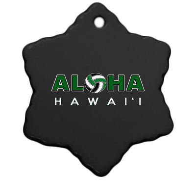 Aloha Hawaii Volleyball Ceramic Star Ornament