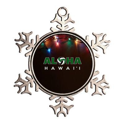 Aloha Hawaii Volleyball Metallic Star Ornament