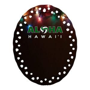 Aloha Hawaii Volleyball Ceramic Oval Ornament