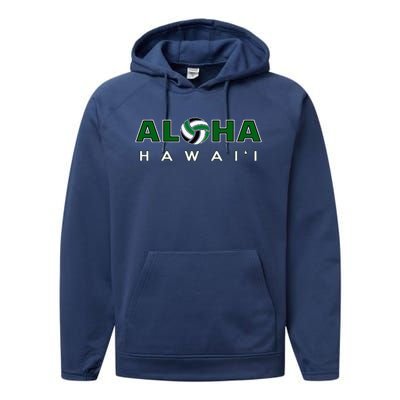 Aloha Hawaii Volleyball Performance Fleece Hoodie