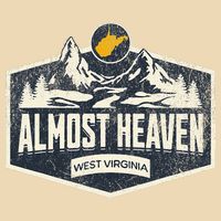 Almost Heaven West Virginia Map Home Drawstring Bag