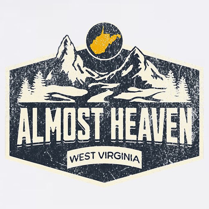 Almost Heaven West Virginia Map Home Cooling Performance Crew T-Shirt
