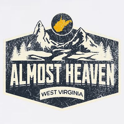 Almost Heaven West Virginia Map Home T-Shirt