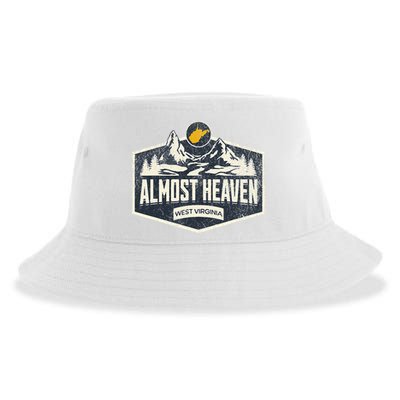 Almost Heaven West Virginia Map Home Sustainable Bucket Hat