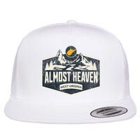 Almost Heaven West Virginia Map Home Flat Bill Trucker Hat