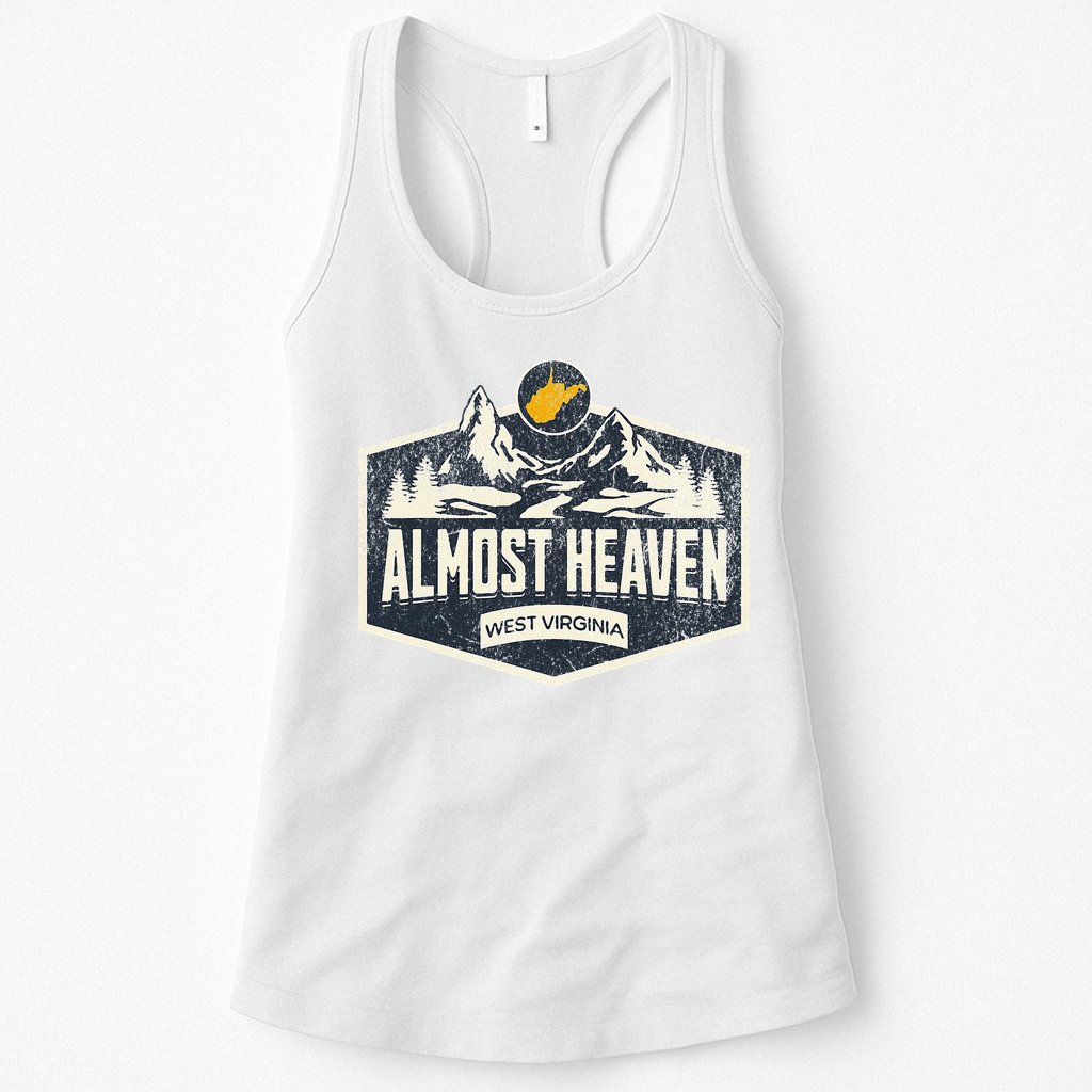 Almost Heaven West Virginia Map Home Womens Tank Top