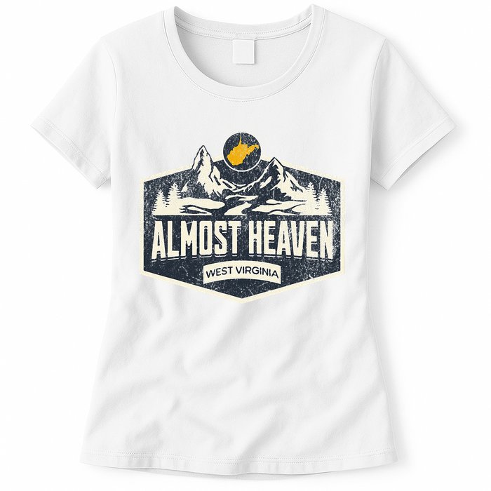 Almost Heaven West Virginia Map Home Womens T-Shirt