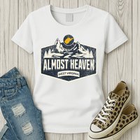 Almost Heaven West Virginia Map Home Womens T-Shirt