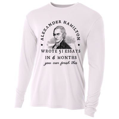 Alexander Hamiton Wrote 51 Essays Iin 6 Months Vintage Cooling Performance Long Sleeve Crew