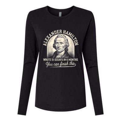 Alexander Hamilton Wrote 51 Essays In 6 Months Vintage Womens Cotton Relaxed Long Sleeve T-Shirt