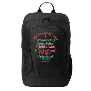 And He Will Be Called Isaiah 96 Bible Verses Jesus Xmas City Backpack