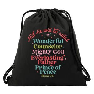 And He Will Be Called Isaiah 96 Bible Verses Jesus Xmas Drawstring Bag