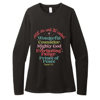 And He Will Be Called Isaiah 96 Bible Verses Jesus Xmas Womens CVC Long Sleeve Shirt