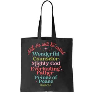 And He Will Be Called Isaiah 96 Bible Verses Jesus Xmas Tote Bag