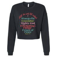 And He Will Be Called Isaiah 96 Bible Verses Jesus Xmas Cropped Pullover Crew