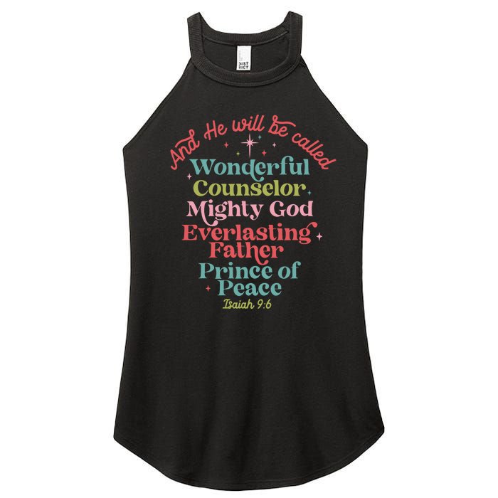 And He Will Be Called Isaiah 96 Bible Verses Jesus Xmas Women's Perfect Tri Rocker Tank