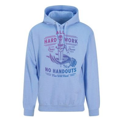 All Hard Work No Handouts Few WillHunt Gift Unisex Surf Hoodie