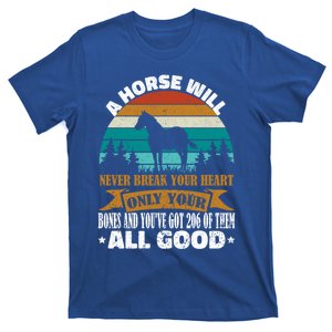 A Horse Will Never Break Your Heart Funny Horse Horses Funny Gift T-Shirt