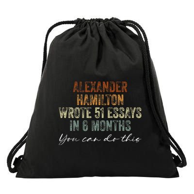 Alexander Hamilton Wrote 51 Essays In 6 Months Drawstring Bag