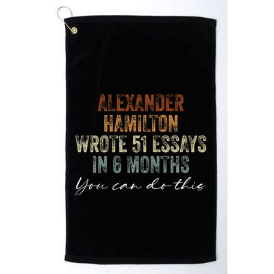Alexander Hamilton Wrote 51 Essays In 6 Months Golf Towel