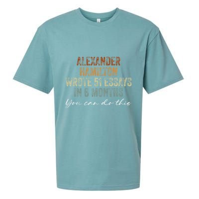 Alexander Hamilton Wrote 51 Essays In 6 Months Sueded Cloud Jersey T-Shirt
