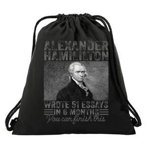 Alexander Hamilton Wrote 51 Essays In 6 Months Drawstring Bag