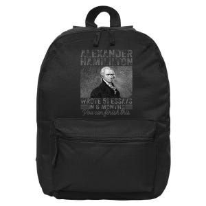 Alexander Hamilton Wrote 51 Essays In 6 Months 16 in Basic Backpack