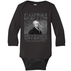 Alexander Hamilton Wrote 51 Essays In 6 Months Baby Long Sleeve Bodysuit