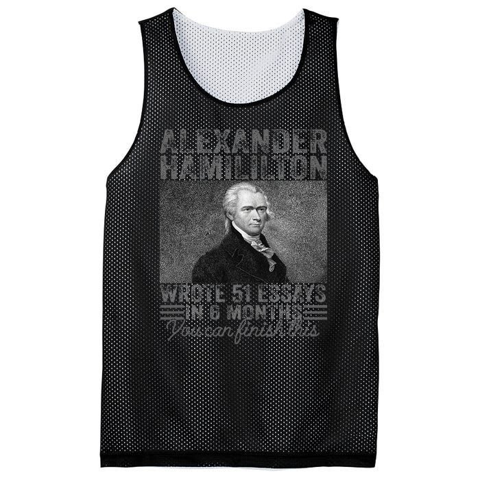 Alexander Hamilton Wrote 51 Essays In 6 Months Mesh Reversible Basketball Jersey Tank