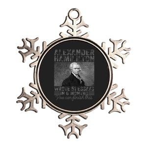 Alexander Hamilton Wrote 51 Essays In 6 Months Metallic Star Ornament