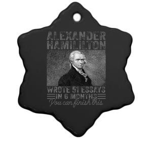 Alexander Hamilton Wrote 51 Essays In 6 Months Ceramic Star Ornament