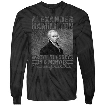 Alexander Hamilton Wrote 51 Essays In 6 Months Tie-Dye Long Sleeve Shirt