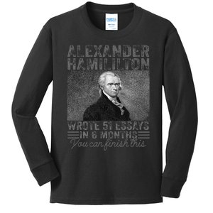 Alexander Hamilton Wrote 51 Essays In 6 Months Kids Long Sleeve Shirt