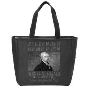 Alexander Hamilton Wrote 51 Essays In 6 Months Zip Tote Bag