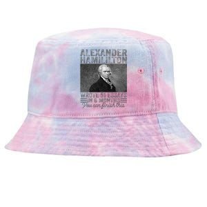 Alexander Hamilton Wrote 51 Essays In 6 Months Tie-Dyed Bucket Hat