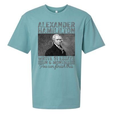 Alexander Hamilton Wrote 51 Essays In 6 Months Sueded Cloud Jersey T-Shirt