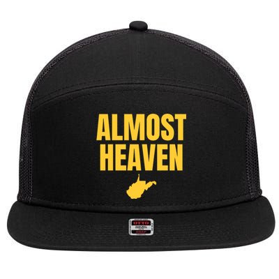 Almost Heaven West Virginia 7 Panel Mesh Trucker Snapback Hat