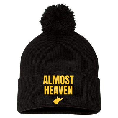 Almost Heaven West Virginia Pom Pom 12in Knit Beanie