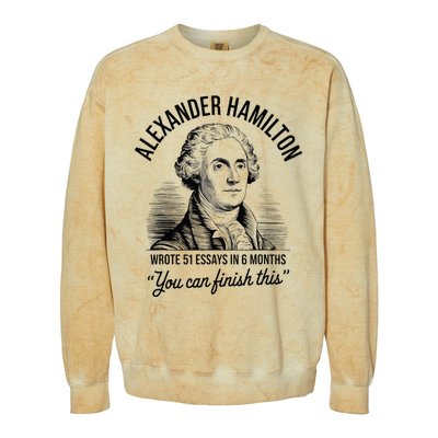 Alexander Hamilton Wrote 51 Essays In 6 Months Colorblast Crewneck Sweatshirt