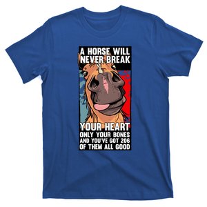 A Horse Will Never Break Your Heart Gift Equestrian Ride Horses Gift T-Shirt