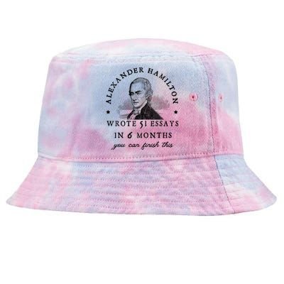 Alexander Hamiton Wrote 51 Essays Iin 6 Months Vintage Tie-Dyed Bucket Hat