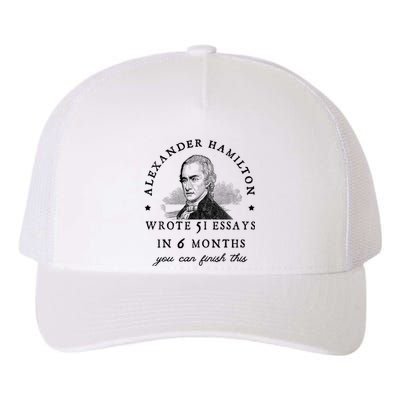 Alexander Hamiton Wrote 51 Essays Iin 6 Months Vintage Yupoong Adult 5-Panel Trucker Hat