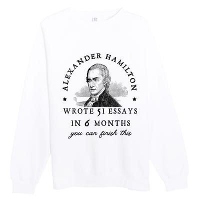 Alexander Hamiton Wrote 51 Essays Iin 6 Months Vintage Premium Crewneck Sweatshirt