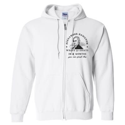 Alexander Hamiton Wrote 51 Essays Iin 6 Months Vintage Full Zip Hoodie